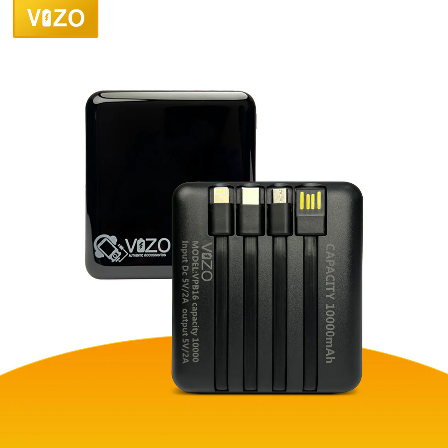 Vizo VPB16 Compact Power Bank – Slim Mirror Design — image 4