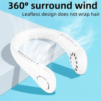 Portable USB Neck Fan — 360° Hands-Free Bladeless Cooling for Ultimate Summer Comfort thumbnail 4